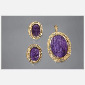 Schmuckset mit Sugilithen