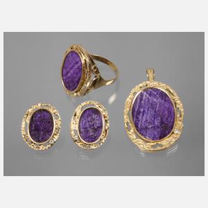 Schmuckset mit Sugilithen