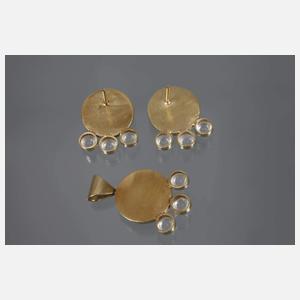 Schmuckset mit Dumortierit und Mondsteinen