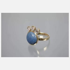 Schmuckset mit Dumortierit und Mondsteinen