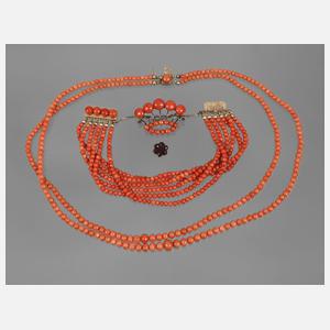 Konvolut Korallenschmuck