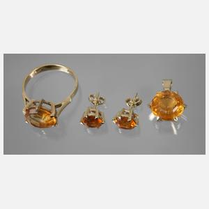 Schmuckset mit Citrin