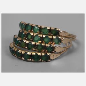 Ring mit grünen Achaten