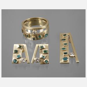 Schmuckset mit Steinbesatz