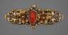 Historismusbrosche mit Koralle