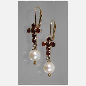 Paar Granatohrhänger