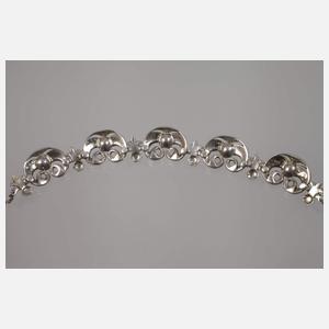 Collier mit Markasiten und Perlen