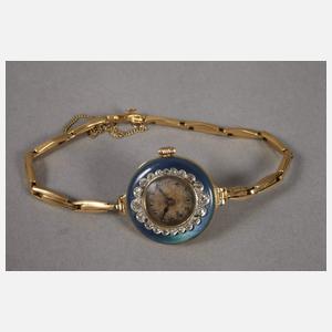 Damenarmbanduhr Gold mit Diamanten