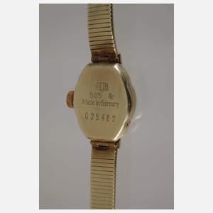 Damenuhr Glashütte Gold