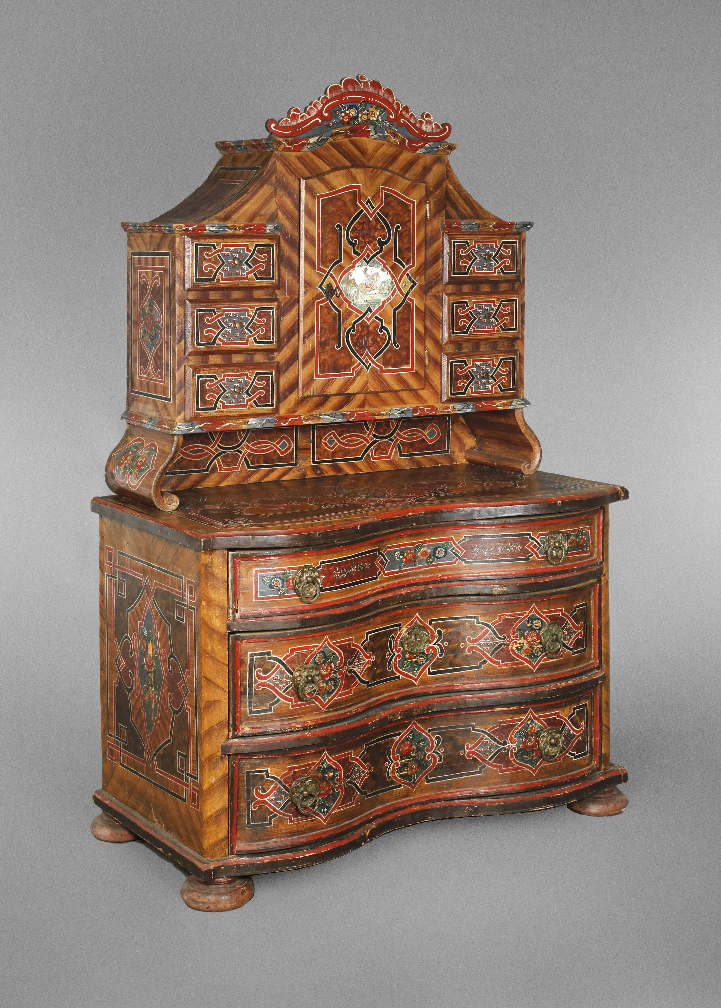 Bäuerliche Aufsatzkommode barock