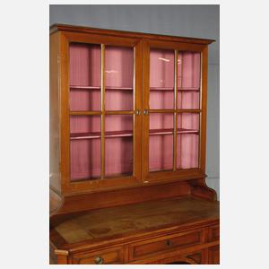 Schreibtisch mit Vitrinenaufsatz Louis Seize