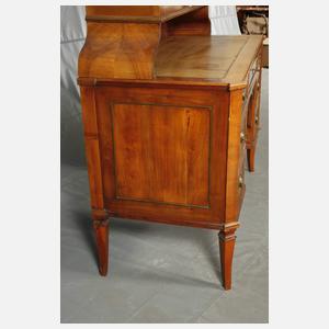 Schreibtisch mit Vitrinenaufsatz Louis Seize