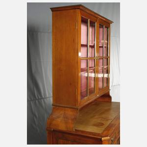 Schreibtisch mit Vitrinenaufsatz Louis Seize