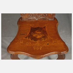 Tisch und Stuhl mit Jagdmotiven