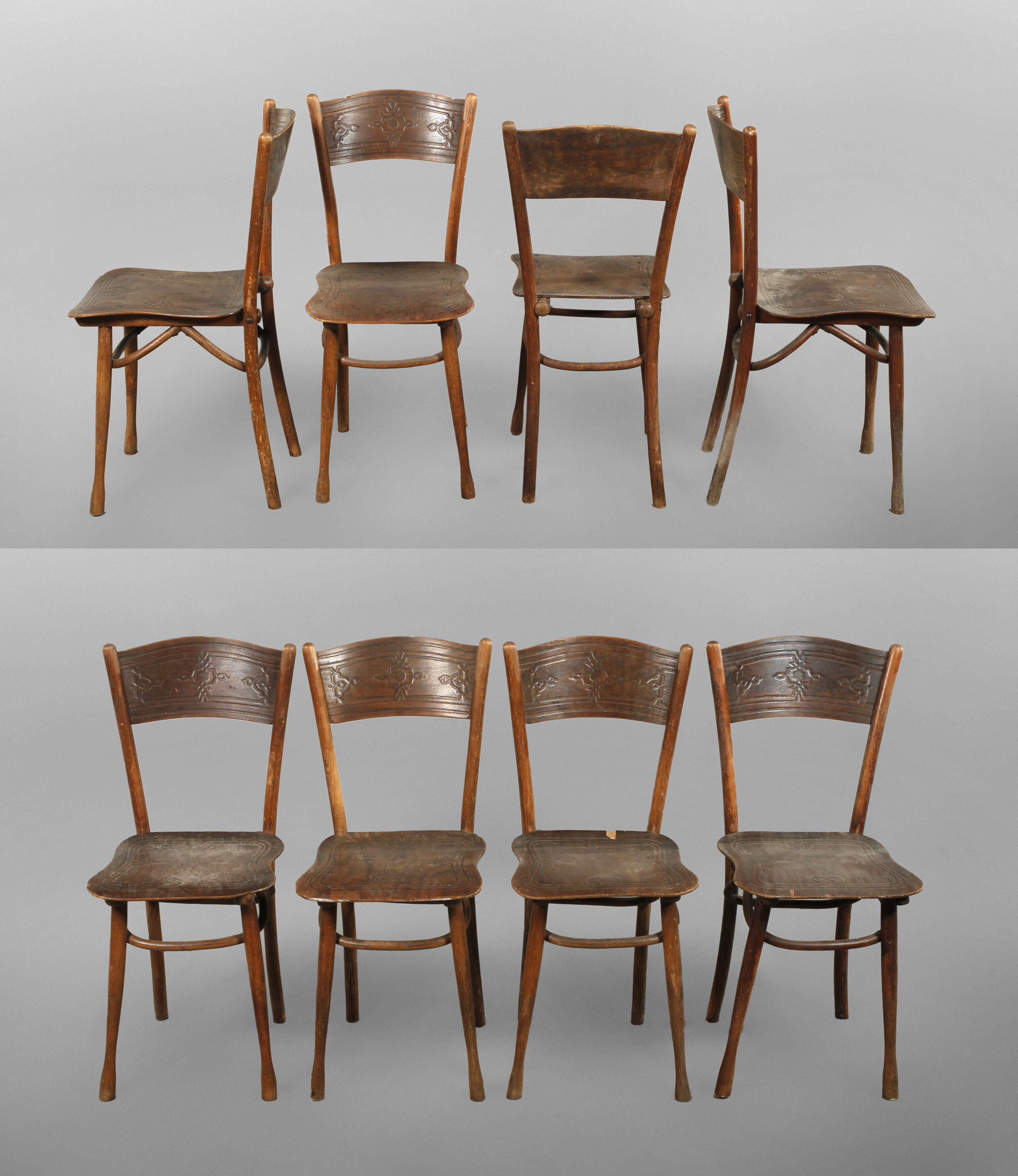 Acht Kaffeehausstühle Kohn