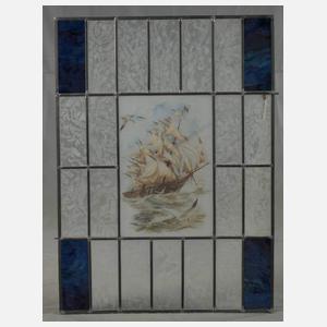 Bleiglasfenster Segelschiff