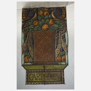 Zwei Bleiverglasungen Jugendstil