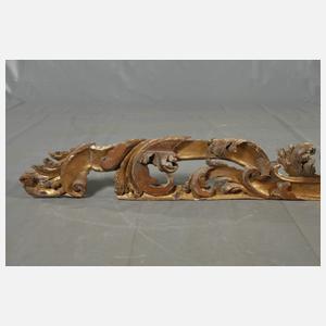 Paar barocke Schnitzereien