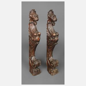 Paar große Karyatiden Historismus