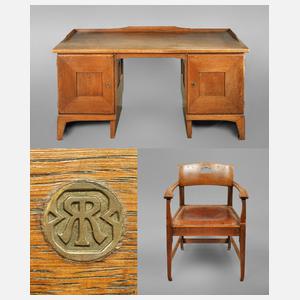 Schreibtisch und Sessel Richard Riemerschmid