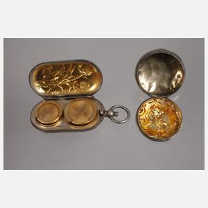 Pillendose und Münzbehälter Jugendstil