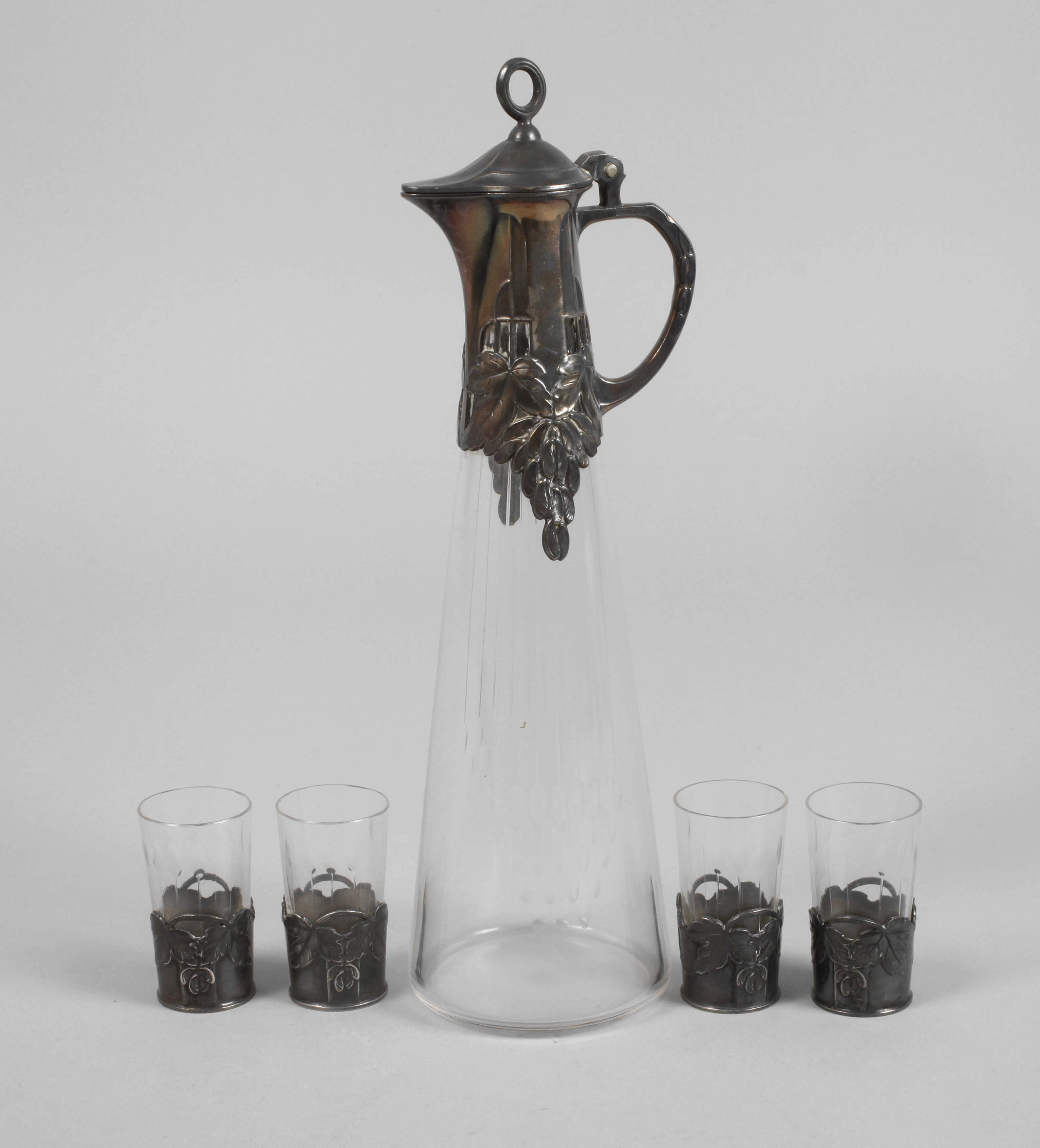 WMF Geislingen Karaffe vier mit Gläsern