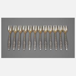 Silber zwölf Dessertgabeln