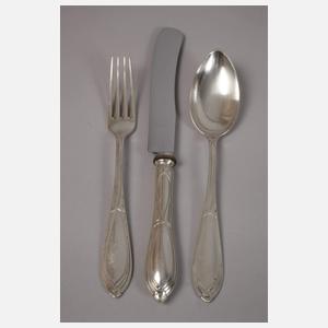 Silber Speisebesteck Jugendstil für sechs Personen