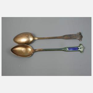 Silber vier Löffel David Andersen