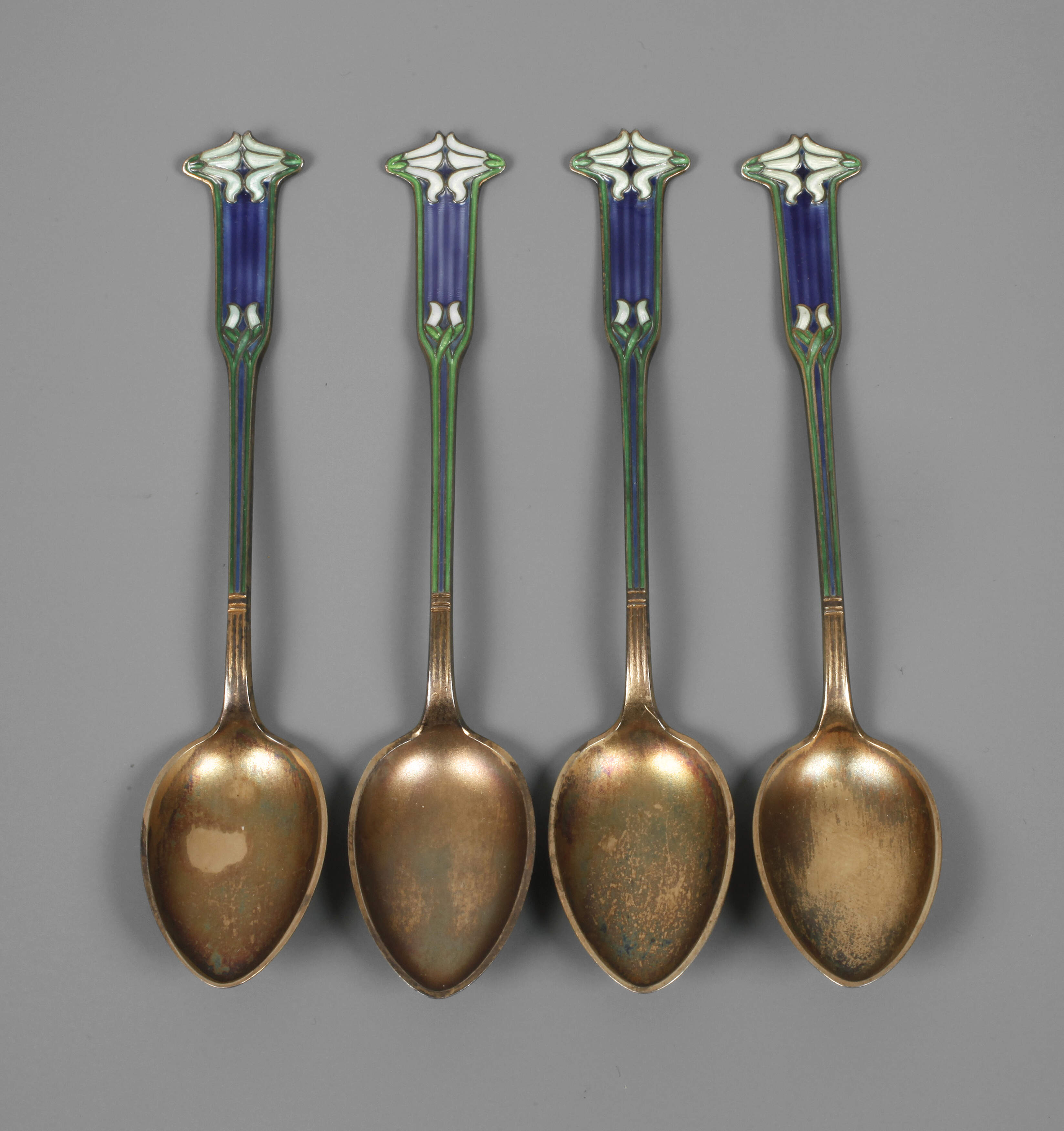 Silber vier Löffel David Andersen