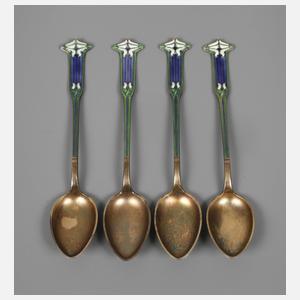 Silber vier Löffel David Andersen