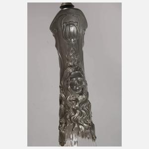 Große Jugendstilkaraffe mit Zinnmontierung