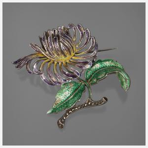 Filigrane Blütenbrosche