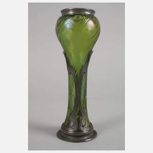 Kralik Vase mit Zinnmontierung