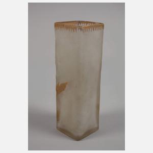 Eisglasvase mit Emaillemalerei