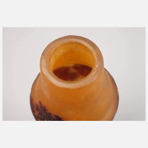 Daum Nancy Überfangvase Landschaftsdekor