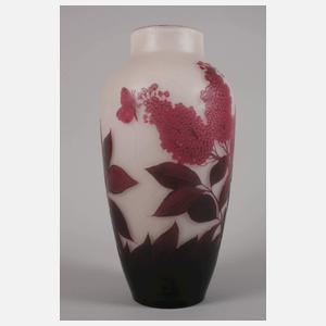 Loetz Wwe. große Ätzglasvase mit Schmetterling