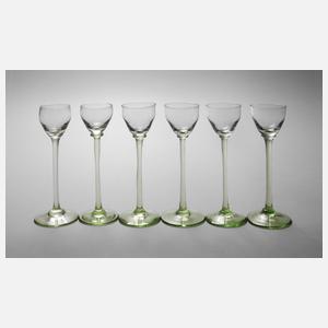 Sechs Likörgläser Johann Vincenz Cissarz