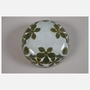 Böhmen Deckelvase Schwanenmotiv