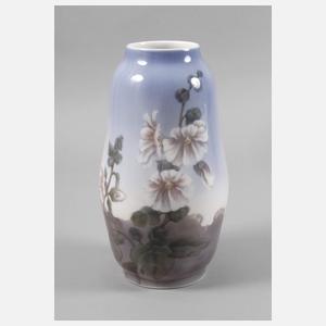 Kopenhagen Vase Stockrosendekor