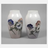 Kopenhagen Paar Vasen Mohnblumendekor111