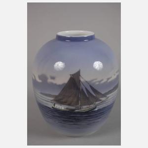 Kopenhagen Deckelvase Segelschiffmotiv