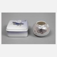 Kopenhagen Schale und Dose Schmetterlingsdekor111