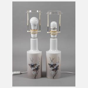 Kopenhagen Paar Bordlampen Schmetterlingsdekor