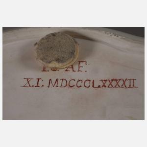 KPM Berlin Tablett mit Weichmalerei