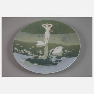 Meissen Pâte-sur-pâte Wandteller ''Der Frühling''