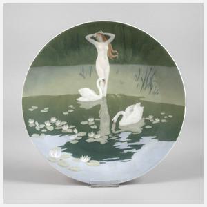 Meissen Pâte-sur-pâte Wandteller ''Der Frühling''