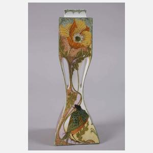 Rozenburg Henkelvase mit Vogeldekor