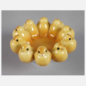 Wiener Keramik Schale mit Küken