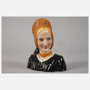 Keramos Wien drei Frauenbüsten Rudolf Podany